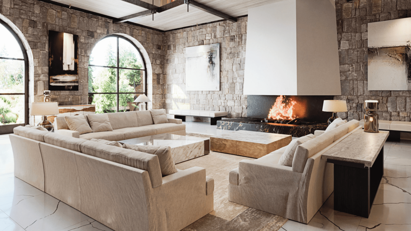 Interior design 3D render